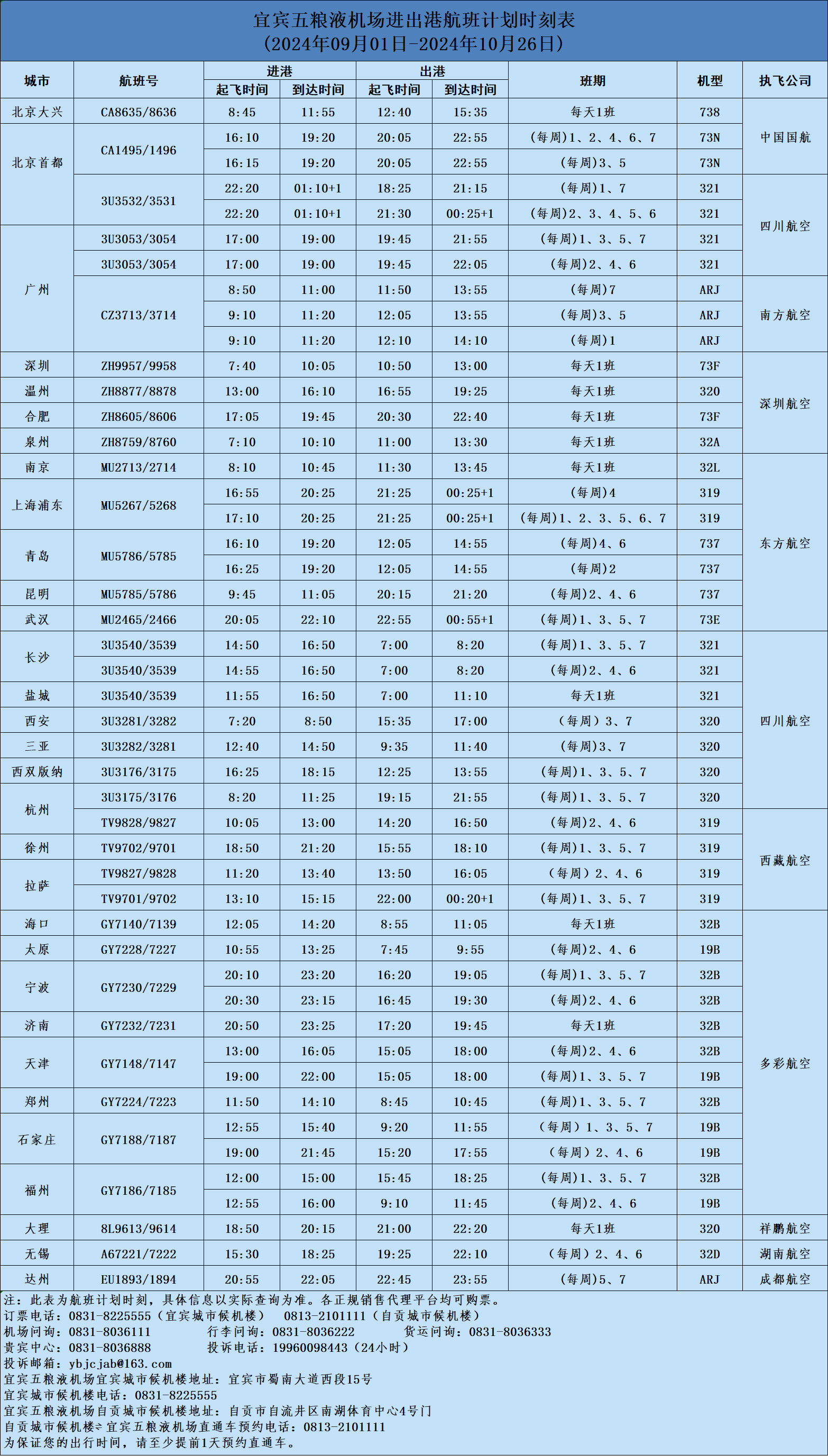 【超值票价】从宜宾飞机票低至180元起，还能报销车费啦！