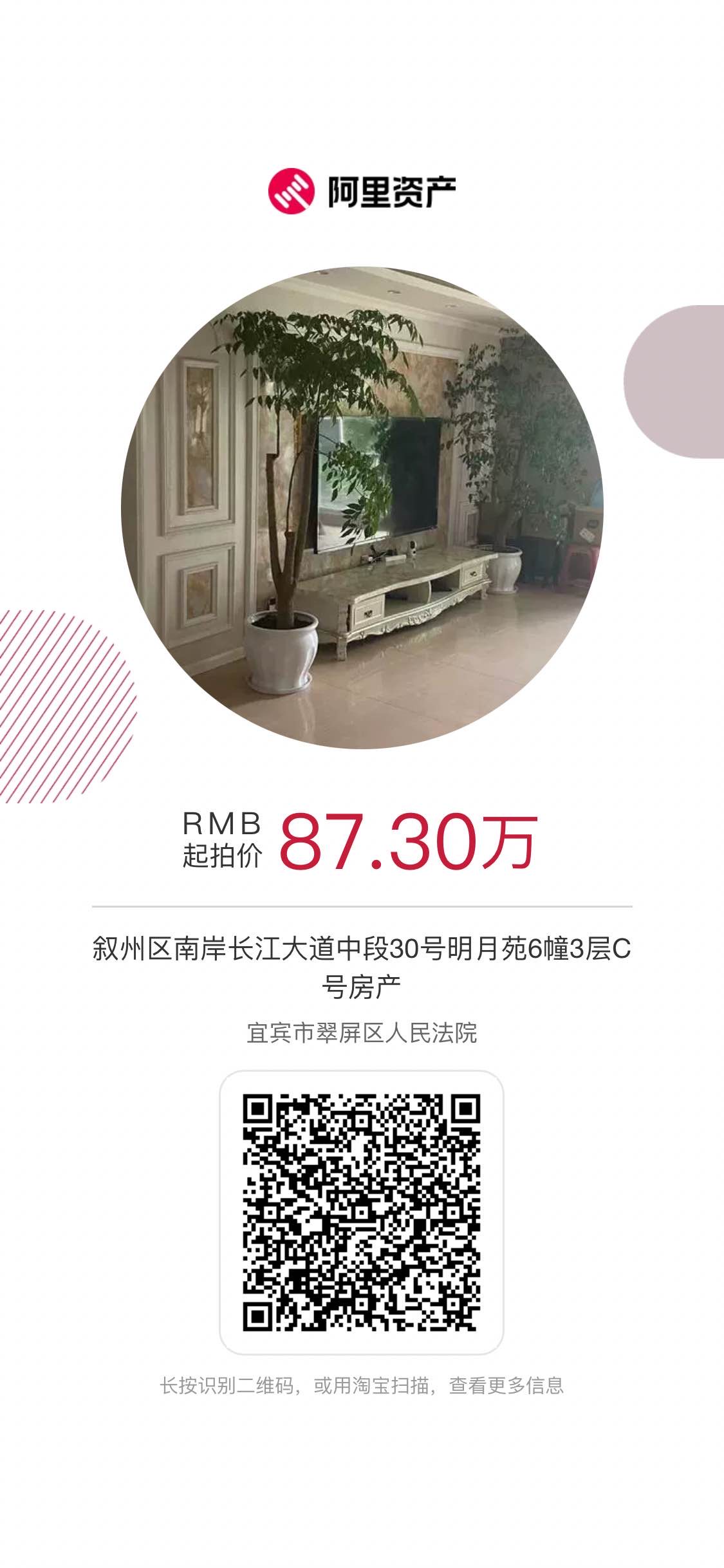 【法拍房已拍出】南岸核心区域建面259.39㎡！全屋精装只要87万！